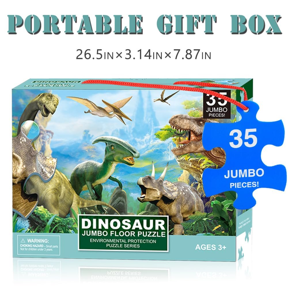 Пазлы Dinosaur Jumbo 35 элементов для детей 3-8 лет, фото №3