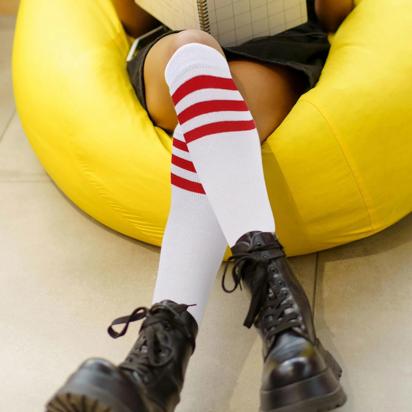 Жіночі гольфи Striped для спорту, 2 пари, фото №3 Жіночі гольфи Striped для спорту, 2 пари, фото №3