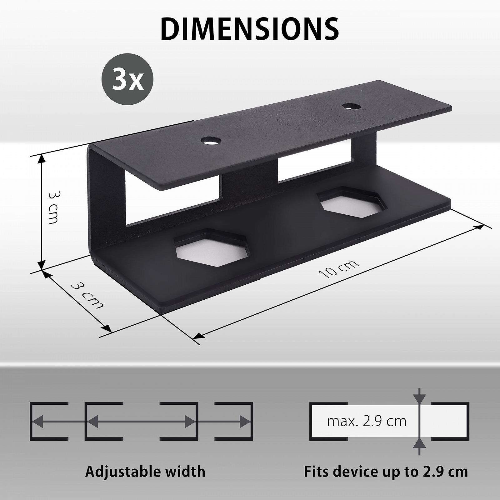 Тримач для ноутбука MyGadget металевий під стіл [Макс. товщина 30 мм] з силіконовим захистом від подряпин Чорний, фото №2