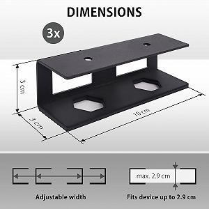 Держатель для ноутбука MyGadget металлический под стол [Макс. толщина 30 мм] с силиконовой защитой от царапин Черный synthetic.ua - Фото 1