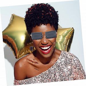 Сонцезахисні окуляри Без оправи PACKOVE 3 пари для пляжу, подорожей та шопінгу, чорний synthetic.ua - Фото 1