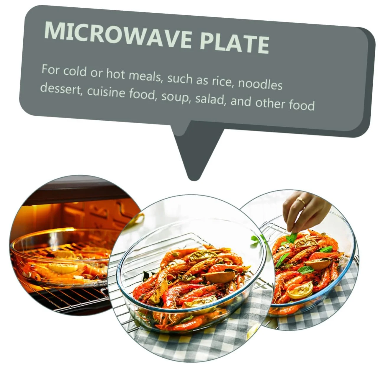 Форма для запікання Скляна термостійка велика сервірувальне блюдо салатниця Прозора, фото №6