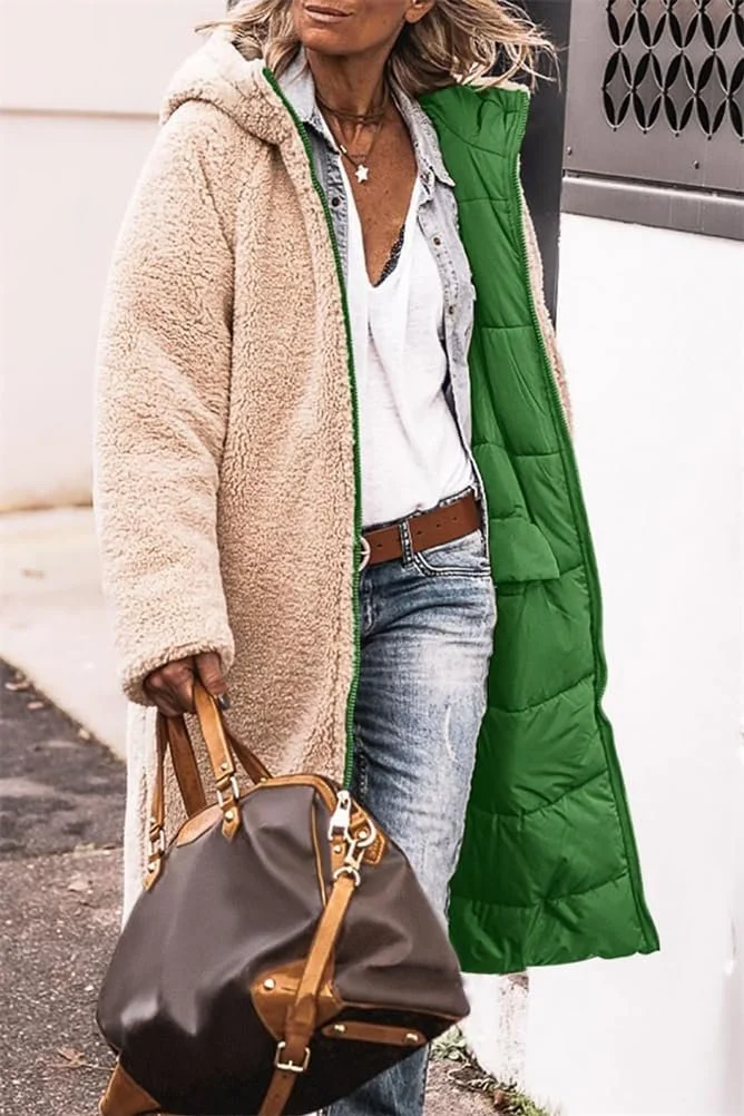 Пальто SKFLABOOF Зимнее Женское Длинное Шерпа Флис Двустороннее, фото №4 Пальто SKFLABOOF Зимнее Женское Длинное Шерпа Флис Двустороннее, фото №4