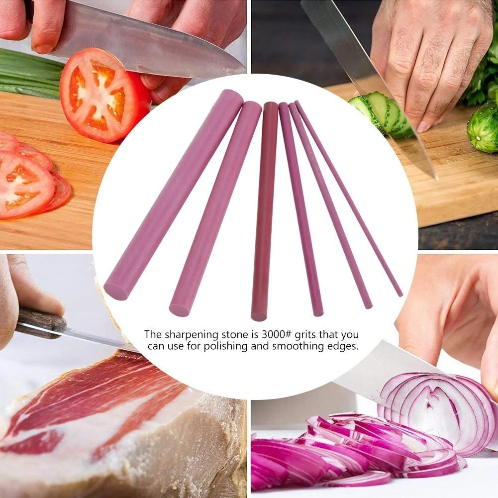 Набір точильних каменів 6 шт. 3000 грит круглі 2-10 мм, фото №5