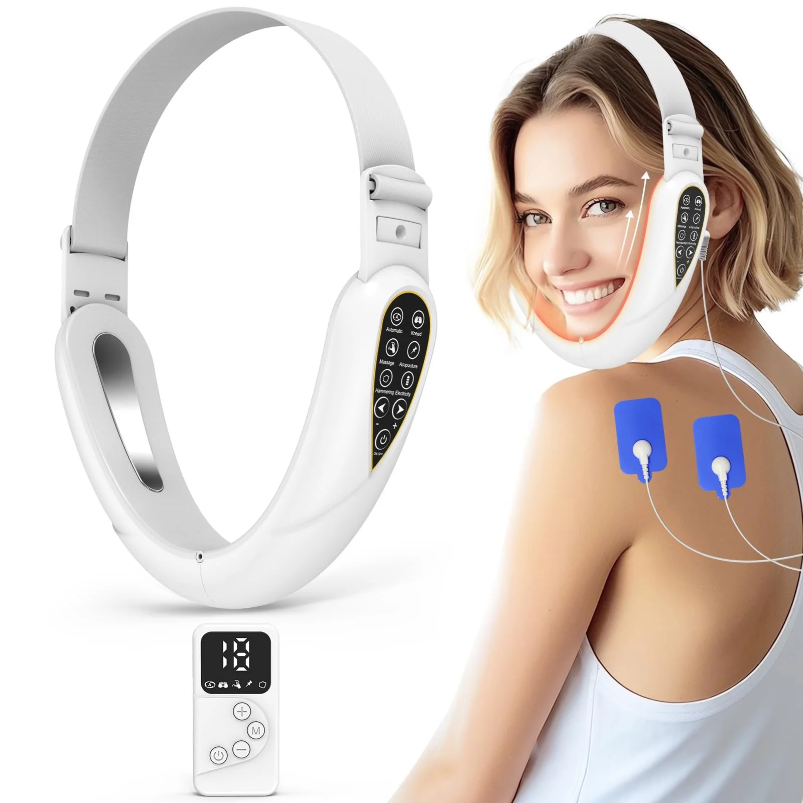 Массажер для лица V-Face 2026 Version Электрический EMS фототерапия 5 режимов Пульт дистанционного управления, фото №8