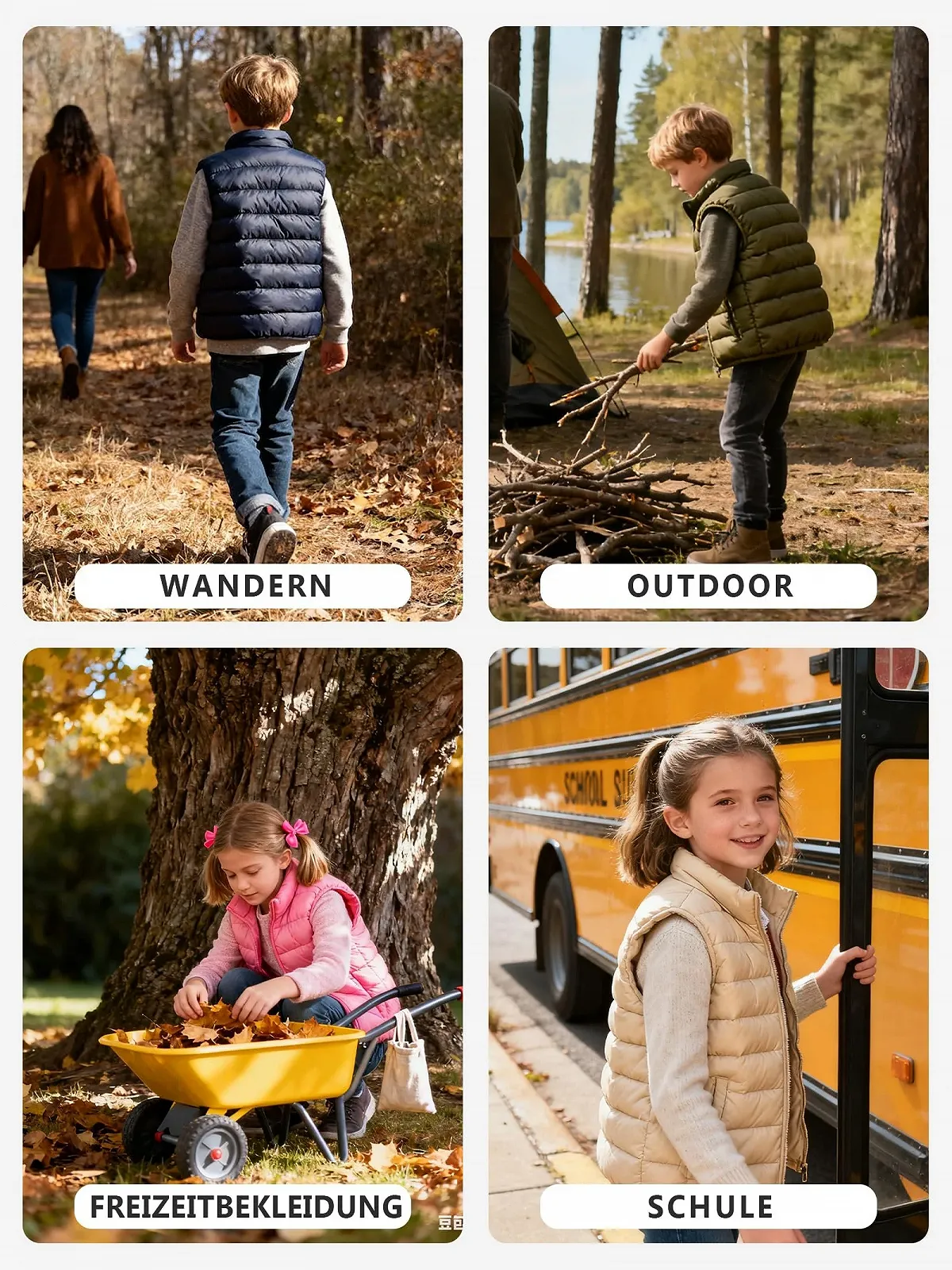 Дитячий пуховий жилет NATUST для дівчаток і хлопчиків, зимовий легкий стьобаний жилет без рукавів на блискавці, фото №7