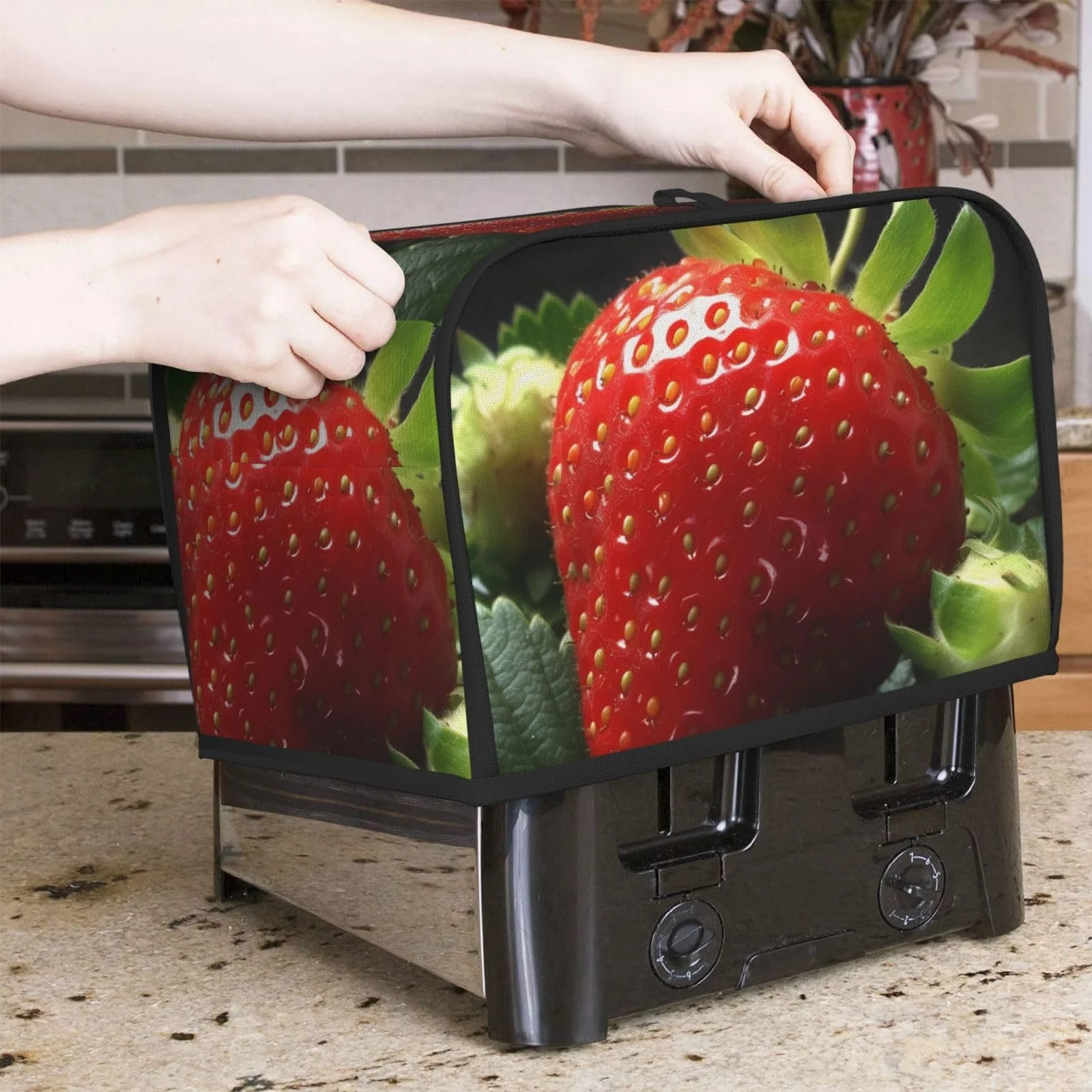 Чохол для 2-х скибочного тостера з двома кишенями для ножів, надм'який, фото №5 Чохол для 2-х скибочного тостера з двома кишенями для ножів, надм'який, фото №5