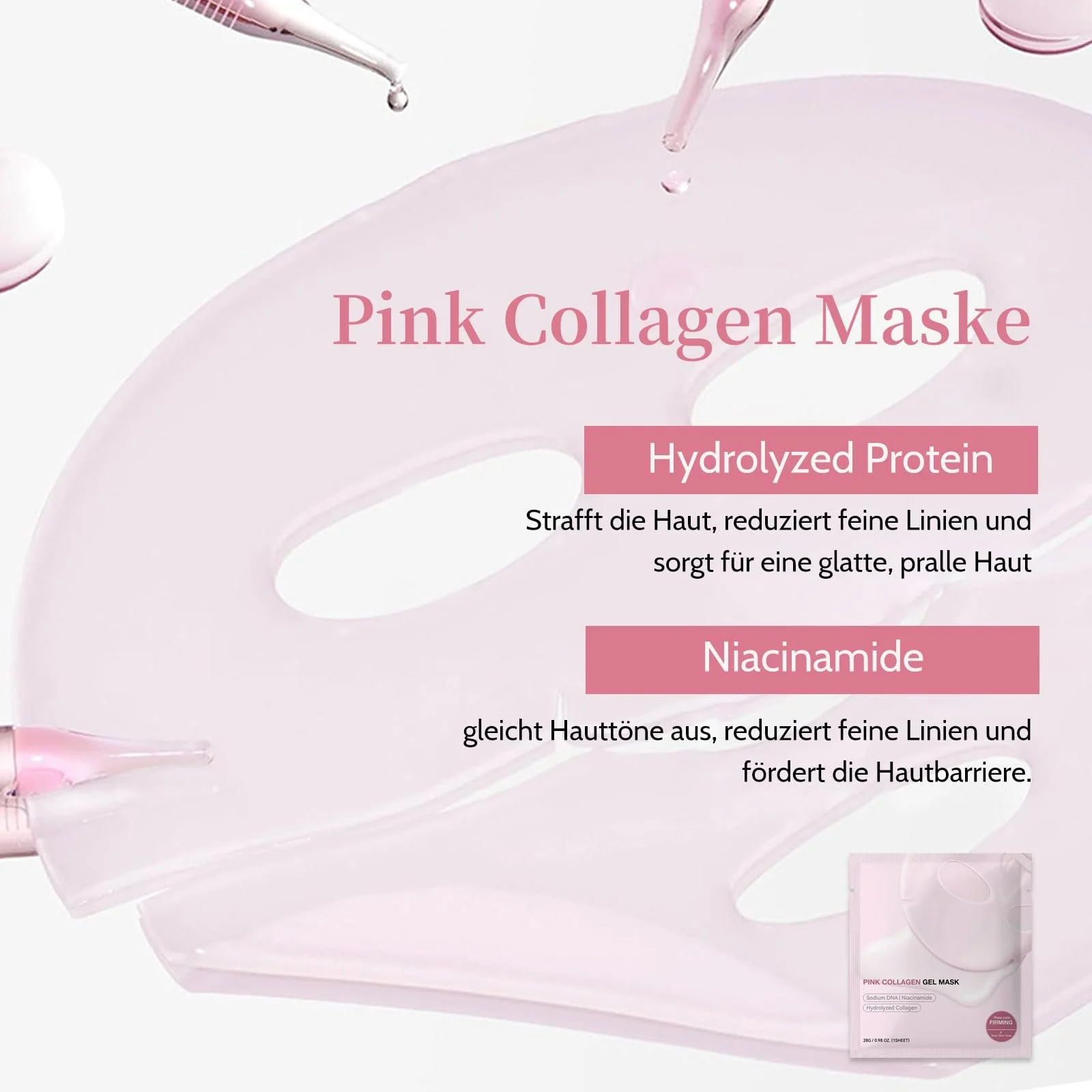 Маска Shefave Колаген, рожева колагенова маска нічна, фото №3