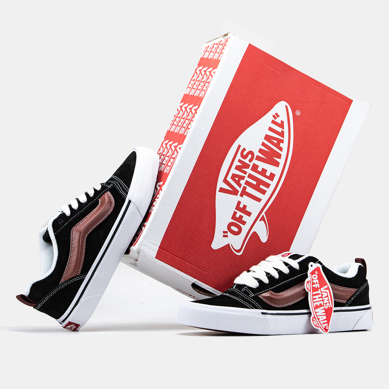 Кроссовки Vans KNU Skool черные повседневные кеды ванс кну скул низкие Обувь в ретро стиле, фото №5