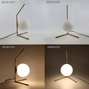 Настільна лампа Alpinaluz Minimalist 38 см Золотиста synthetic.ua - Фото 1