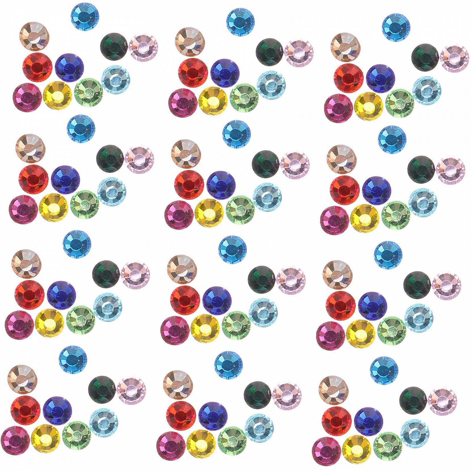 Самоклеящиеся Стразы FRCOLOR 2 Набора Камни для Ногтей Яркие Цвета для Проектов 1440 Штук x 2, фото №2