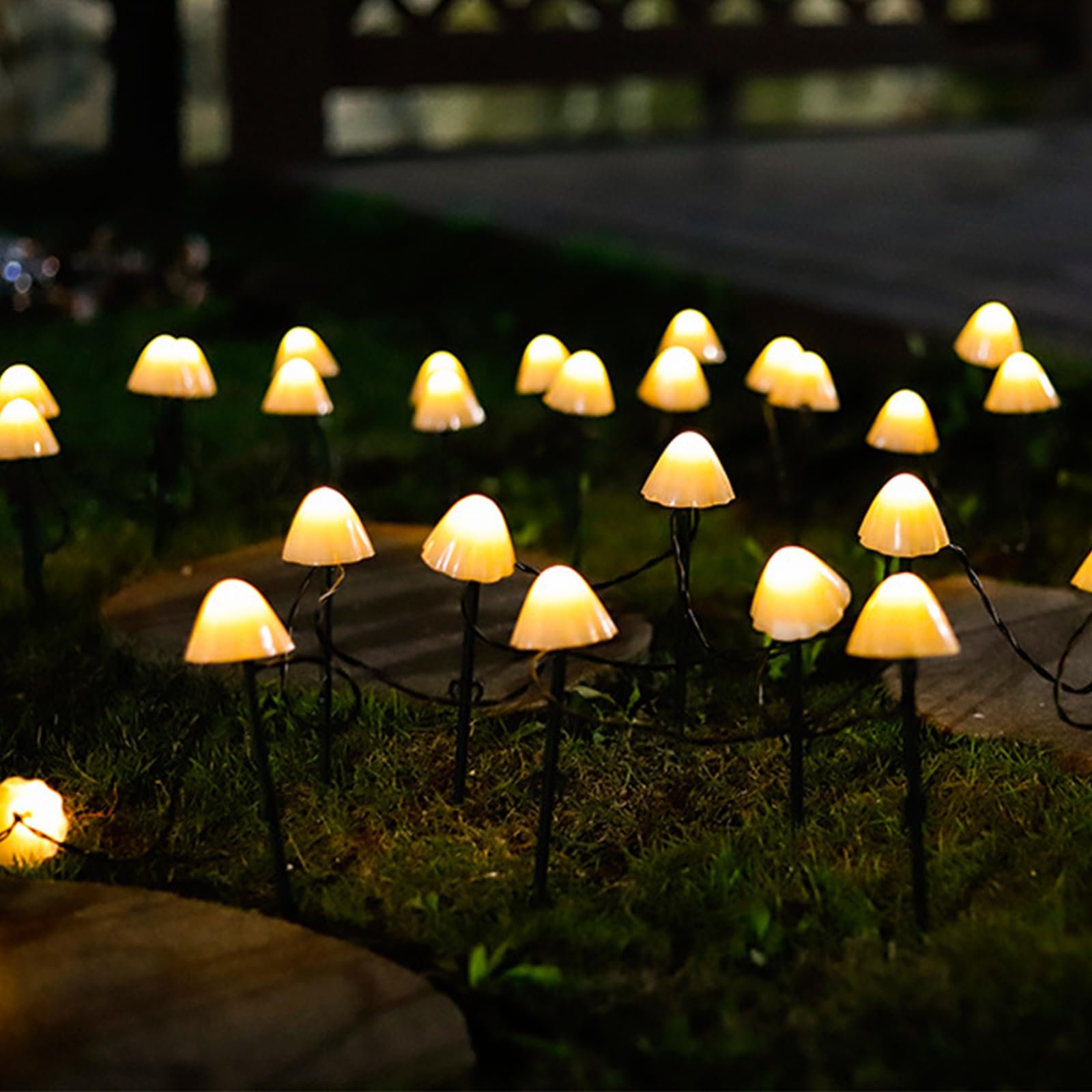 Гирлянда ENLACE, 10 LED, 3.5 м, в форме грибов, солнечная, для сада, теплая, фото №6
