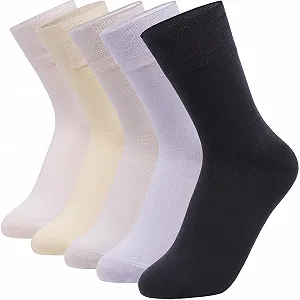 Женские носки Классические хлопковые удобные 5 пар для бега Дышащие для отдыха 36-39 EU - Фото 1