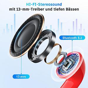 Навушники SONRU Soundcore Внутрішньовушні Bluetooth 5.3 ENC Червоні synthetic.ua - Фото 1