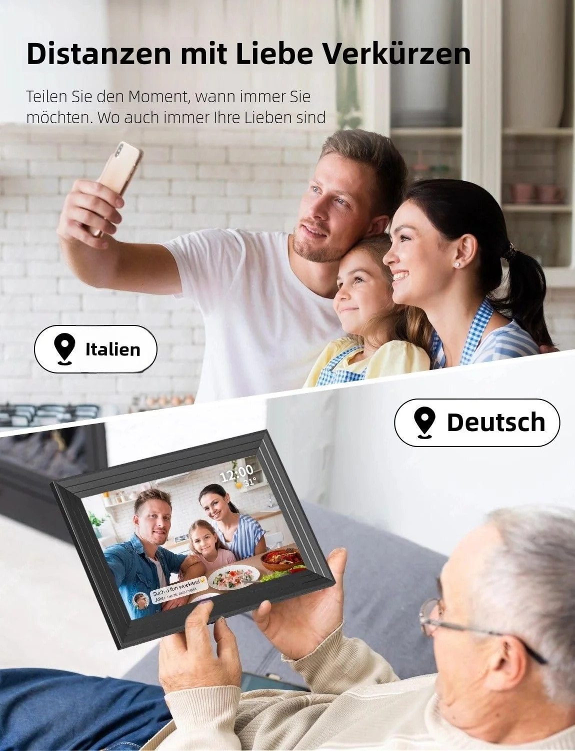 Цифрова фоторамка Luakug Frameo 10.1 Inch 32GB WiFi 1280 x 800 HD IPS Touchscreen, фото №4 Цифрова фоторамка Luakug Frameo 10.1 Inch 32GB WiFi 1280 x 800 HD IPS Touchscreen, фото №4