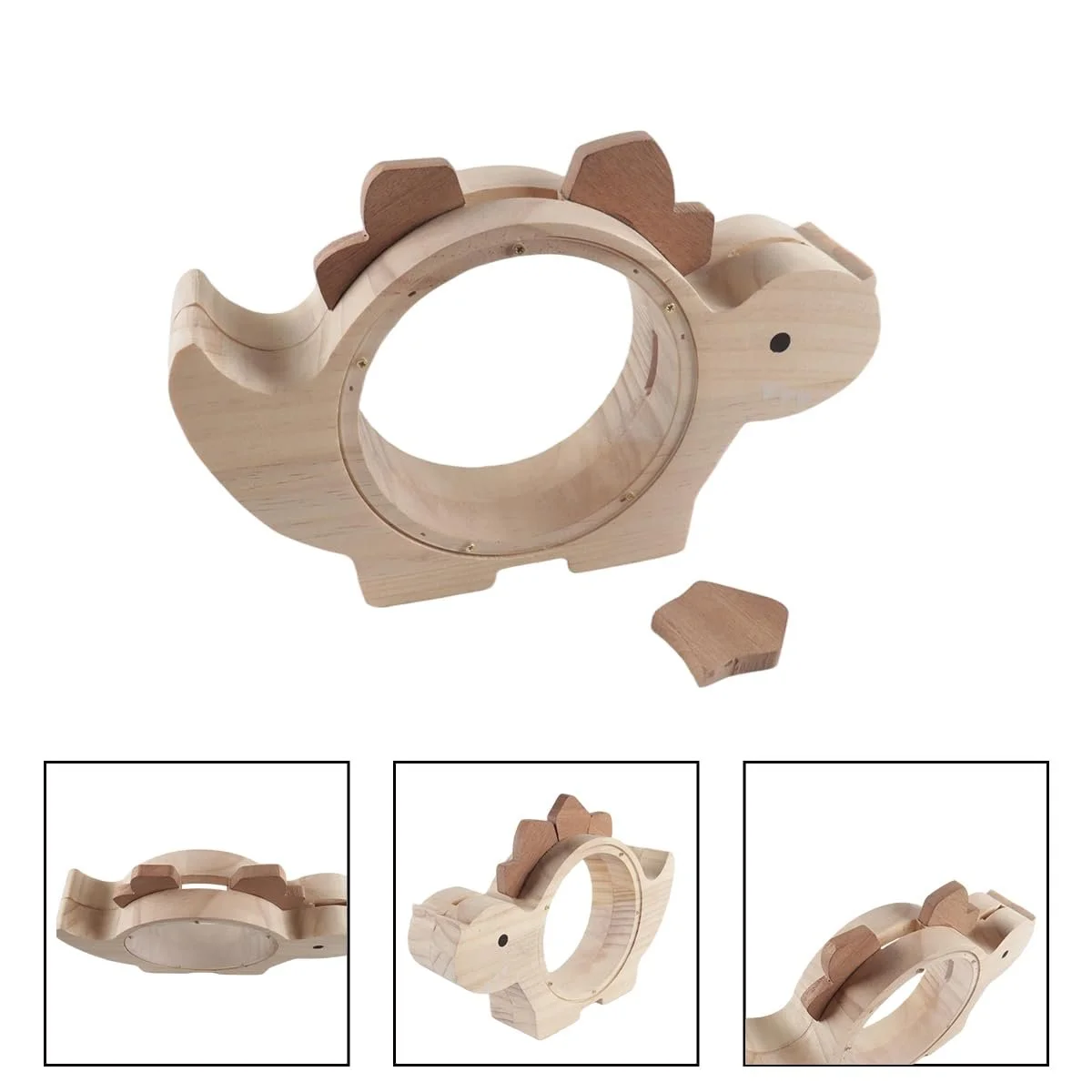 Скарбничка Динозавр Дерев'яна з акрилом, фото №5