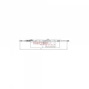 Трос стоянкового гальма METZGER 10.7506 для VAG задній лівий, задній правий - Фото 1