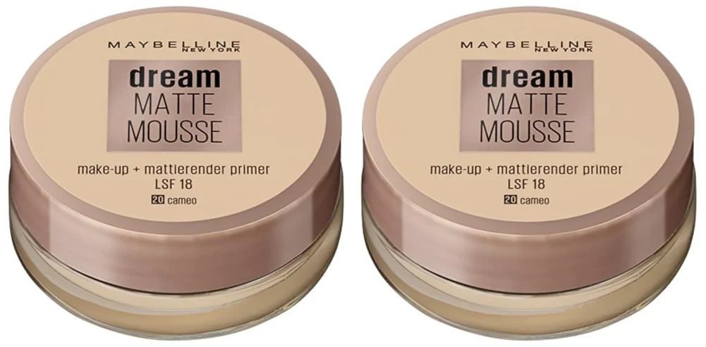 Тональний крем Maybelline Dream Matte Mousse №20 Cameo 2 шт., фото №1 Тональний крем Maybelline Dream Matte Mousse №20 Cameo 2 шт., фото №1