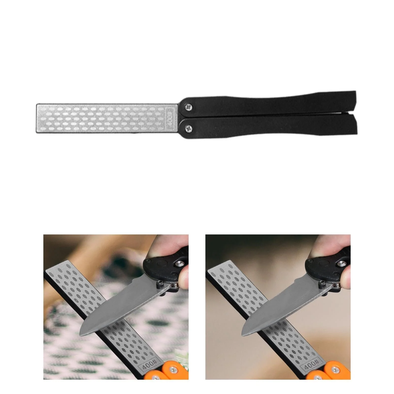 Ручне точило для ножів Schärfwerkzeug професійне двостороннє легке чорне, фото №5