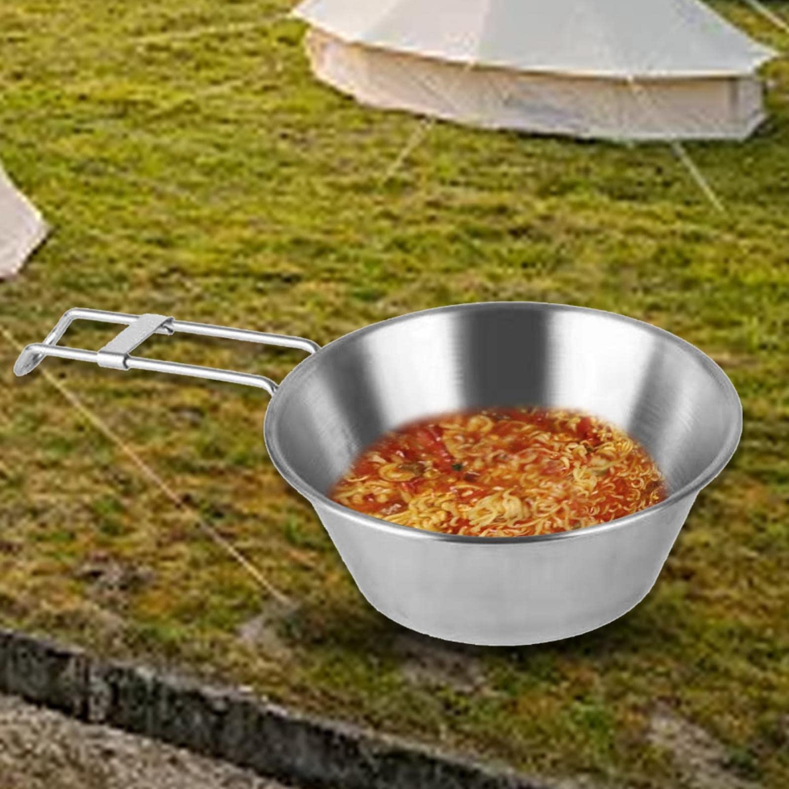 Миска RANRAO Outdoor, 550 мл, нержавіюча сталь, похідна, портативна, з відмітками, фото №2