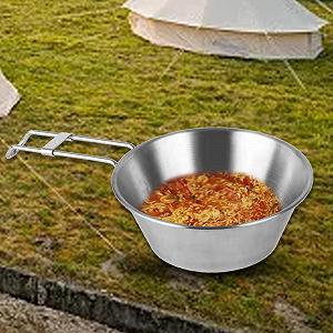 Миска RANRAO Outdoor, 550 мл, нержавіюча сталь, похідна, портативна, з відмітками synthetic.ua - Фото 1