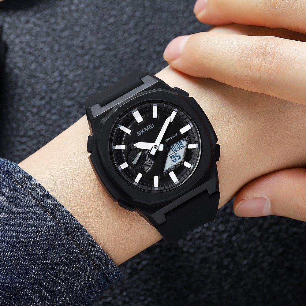Годинник Skmei 2091BKWTWT Black-White White, фото №3