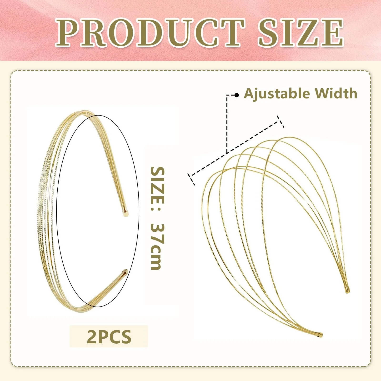 Набір з 2 жіночих обручів для волосся, фото №2