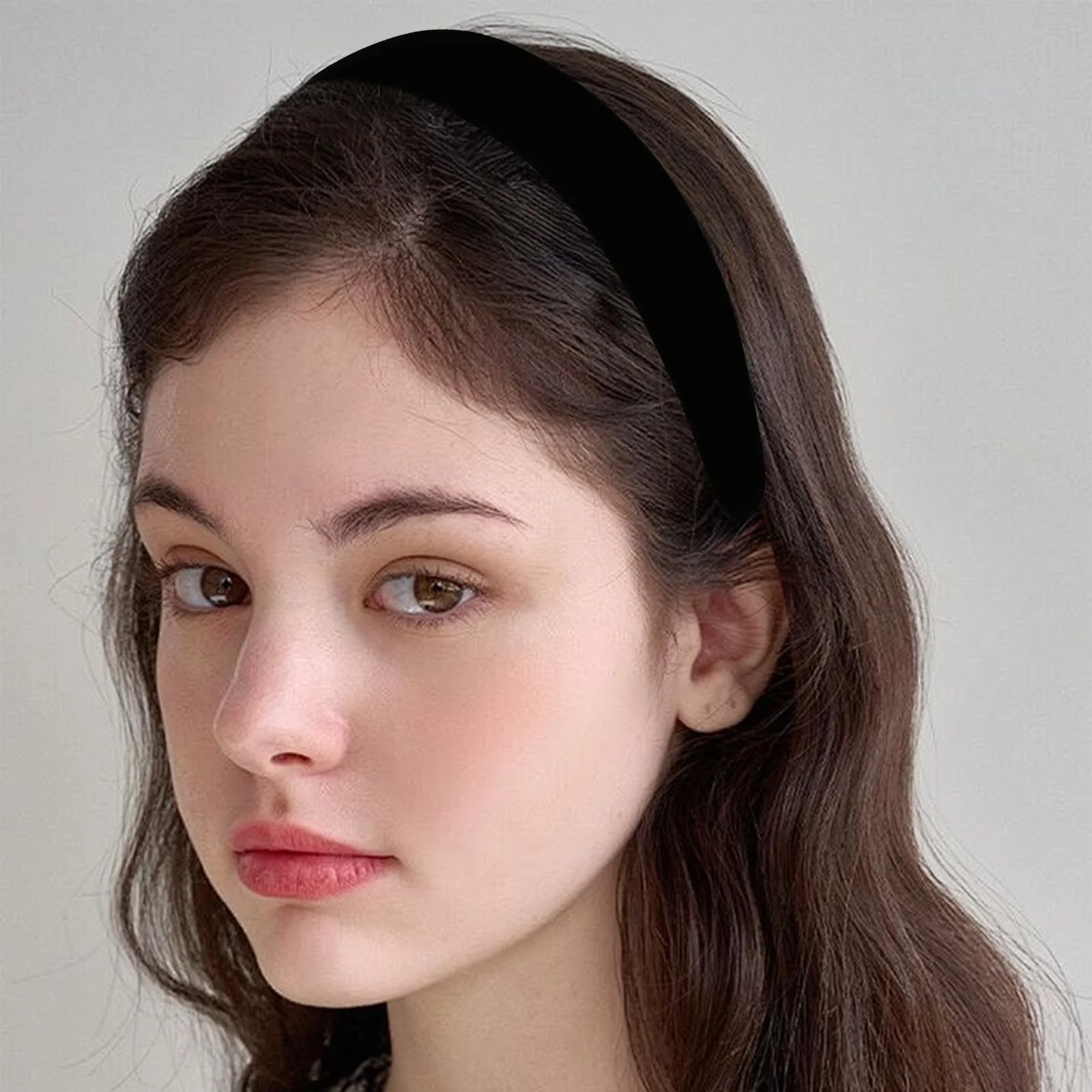 Обруч Оксамитовий Жіночий Ретро Чорний 3 см, фото №3