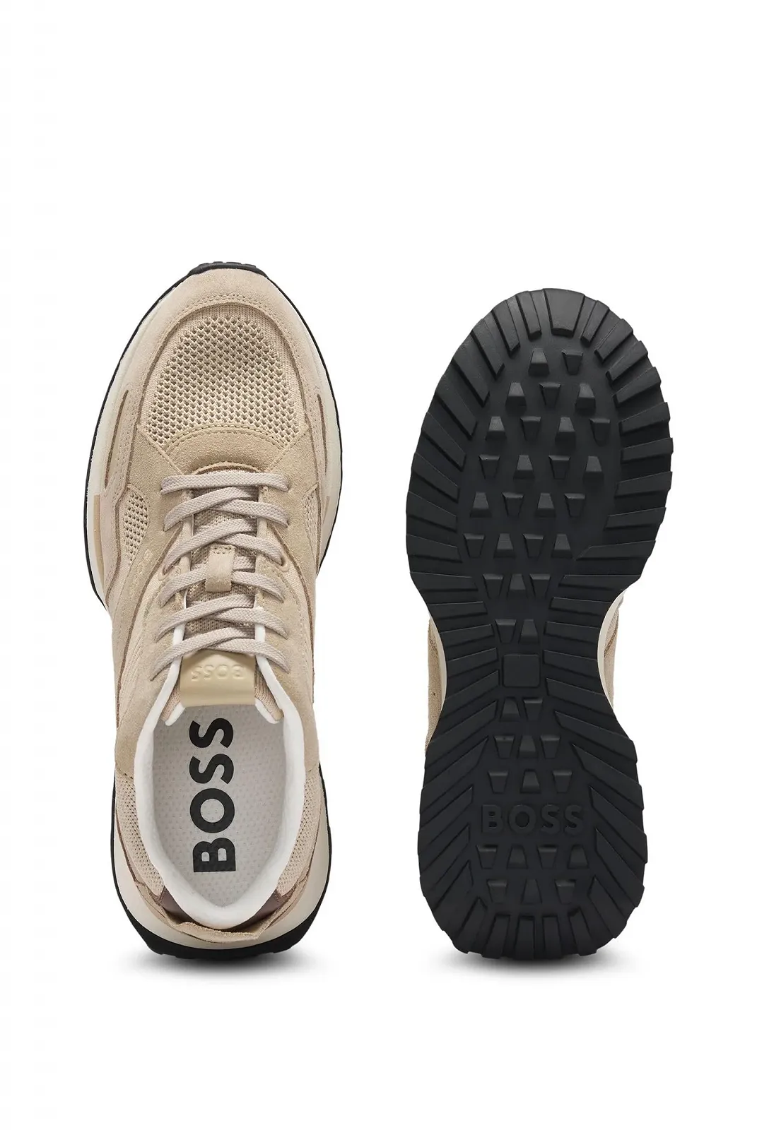 Кросівки BOSS Jonah Runn з в'язаними деталями та полірованою шкіряною обробкою, фото №4 Кросівки BOSS Jonah Runn з в'язаними деталями та полірованою шкіряною обробкою, фото №4
