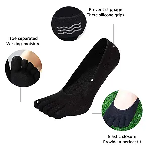 Носки CaiDieNu Короткие Цветные Спортивные для тренировок и отдыха, Подходят для обуви с пальцами, Высококачественная гребенная хлопчатобумажная ткань и открытая пятка synthetic.ua - Фото 1