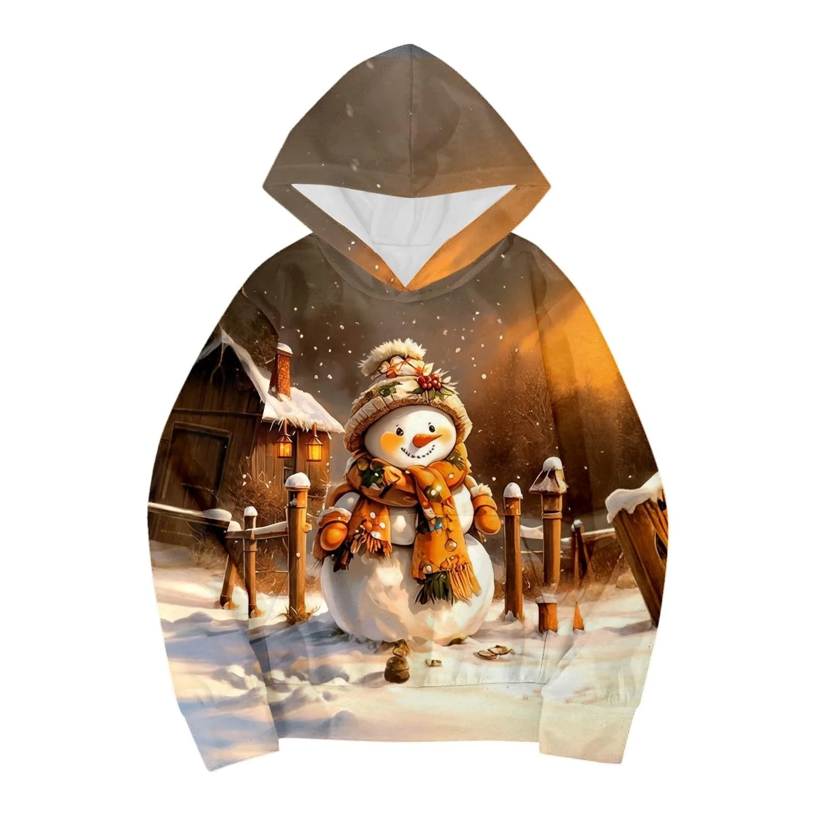 Джемпер Рождественский 110 - Детский Осенне-Зимний с Рождественской Тематикой Снеговик Худи с Длинными Рукавами Теплый и Удобный Детский Пальто для Мальчиков и Девочек, фото №2