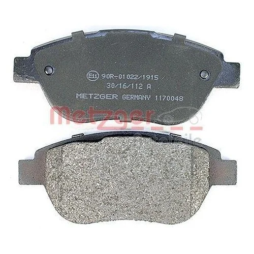 Комплект гальмівних колодок дискових METZGER 1170048 Передня вісь для CITROËN PEUGEOT, фото №3