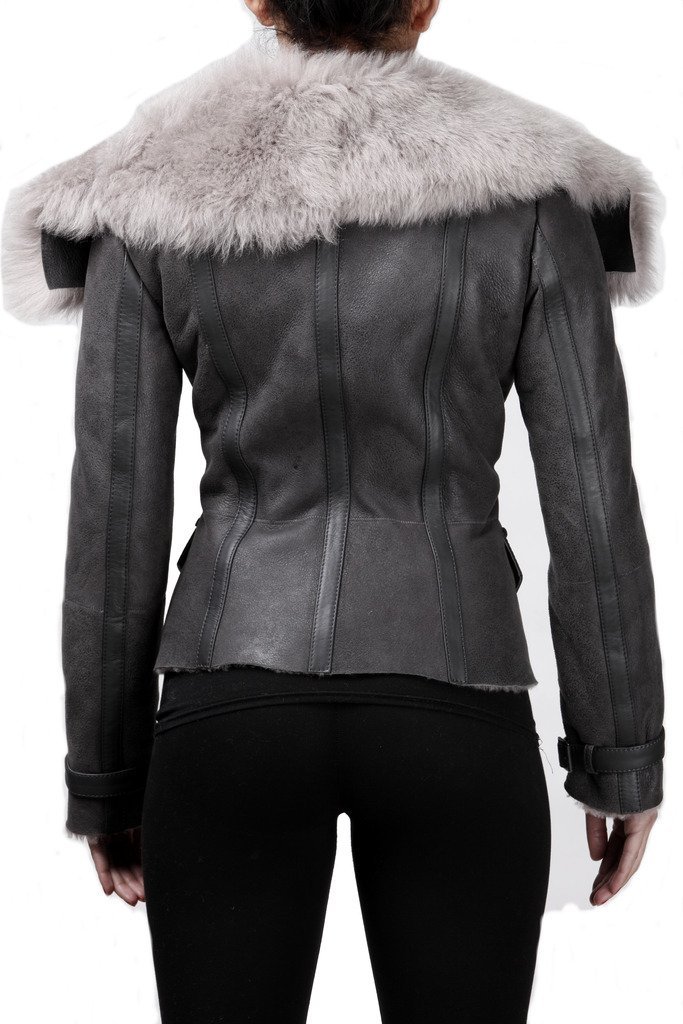Куртка Infinity Leather из натуральной овечьей шерсти Toscana, серая, фото №5