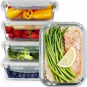 Стеклянные контейнеры для подготовки продуктов Good For You 4 шт. 850 мл 28 oz 3.5 Cups BPA Free - Фото 1