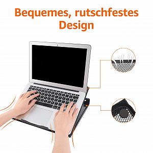 Подставка для ноутбука Amazon Basics Вентилируемая Регулируемая Эргономичная до 17,3 дюймов Черный synthetic.ua - Фото 1