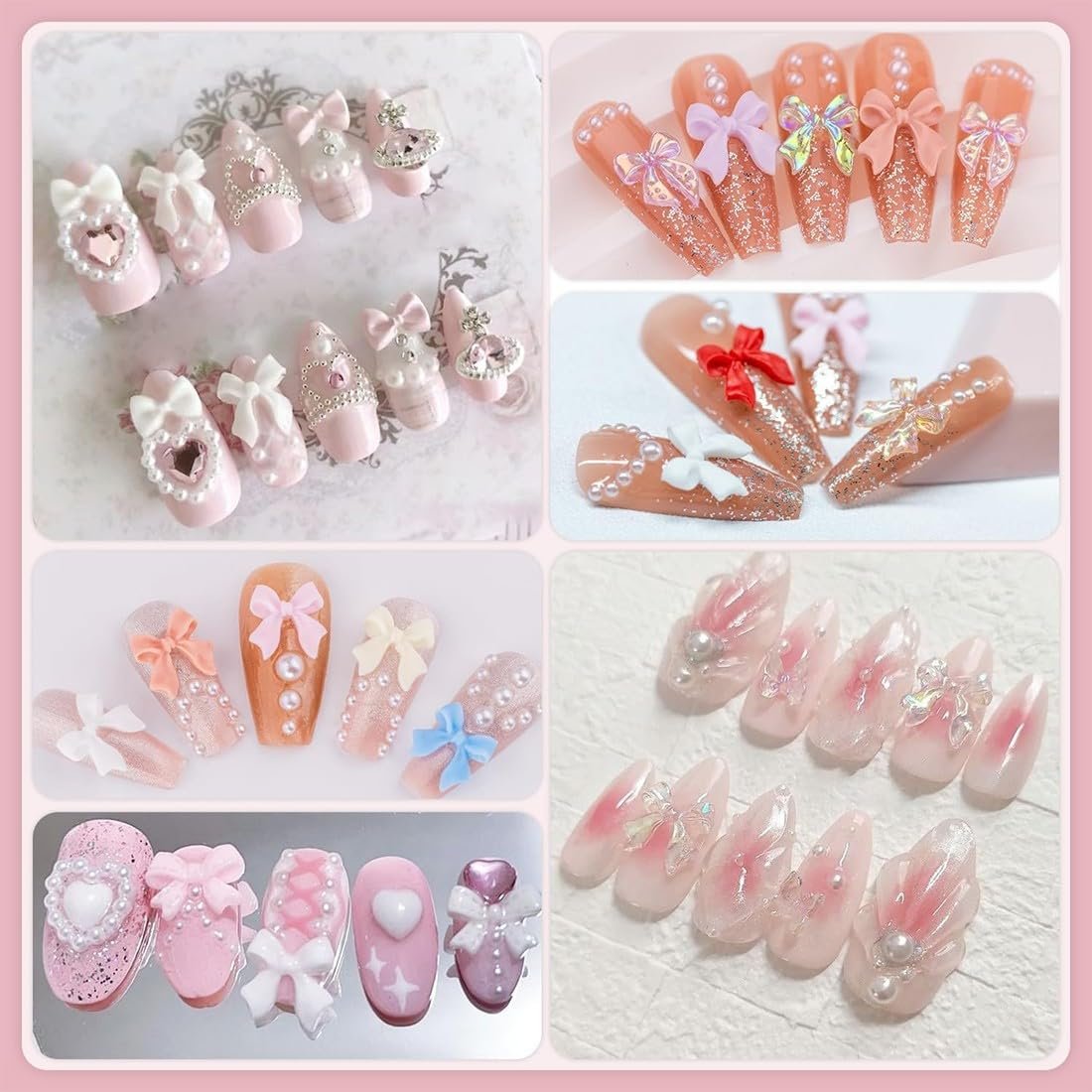 3D Украшения для ногтей 240 штук, набор для украшения ногтей, красочные шлифовальные аксессуары для ногтей, милые смоляные стразы для ногтей для искусства и украшения ногтей, фото №4