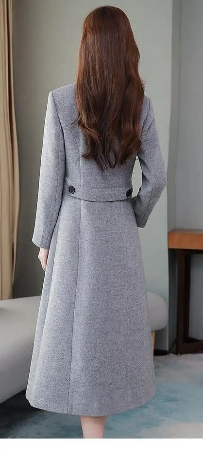 Пальто BROLEO Женское зимнее, элегантное, модное, двубортное, фото №2