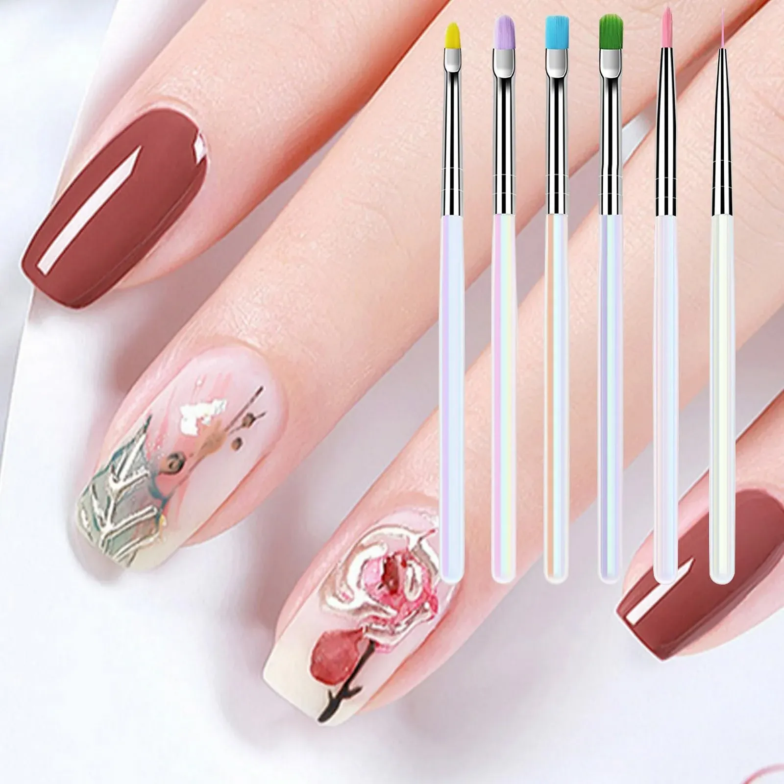 Кисть для дизайна ногтей Artist Brush Tamper and Stamp для акрила и геля, фото №9