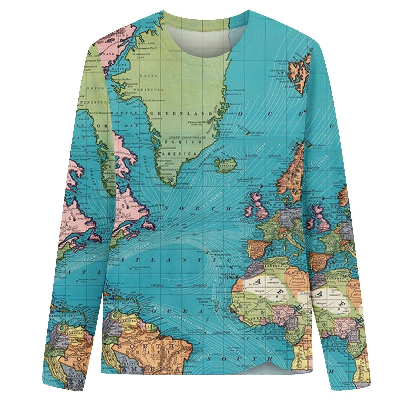 Женский Свитшот LNNGNIA Пуловер с круглым вырезом, 3D-принт, Длинный рукав, Зимний, Легкий, Топ, Модный, Повседневный, Без капюшона, фото №3