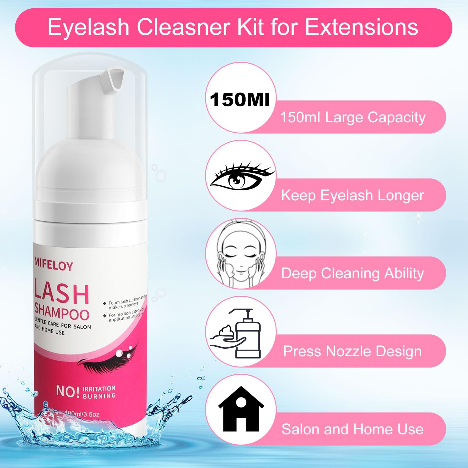 Набір Eyelash Extensions для нарощування вій для салону та домашнього використання 9 штук, фото №3