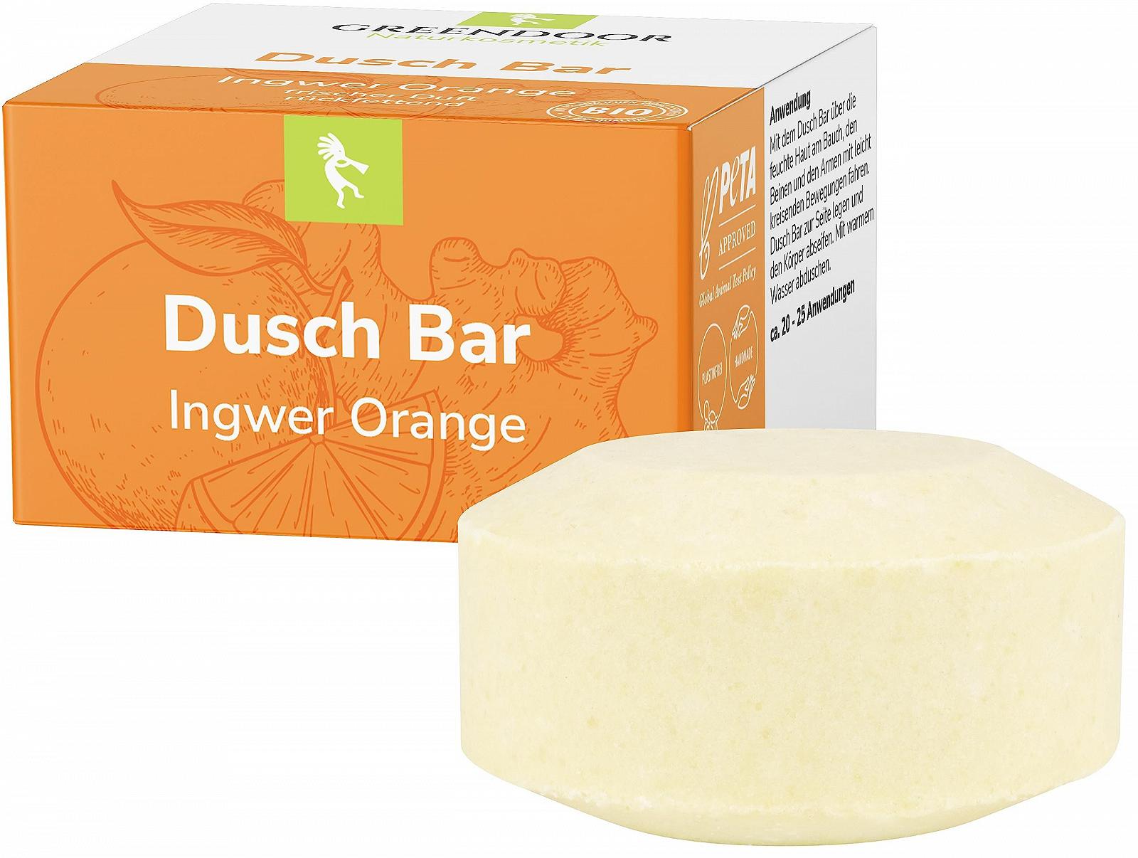 Твердый гель для душа GREENDOOR Shower Bar Ginger Orange 75 г, фото №1
