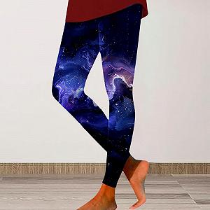 Леггинсы Vhersily Galaxy Костюм яркие блестящие Космос с высокой талией synthetic.ua - Фото 1