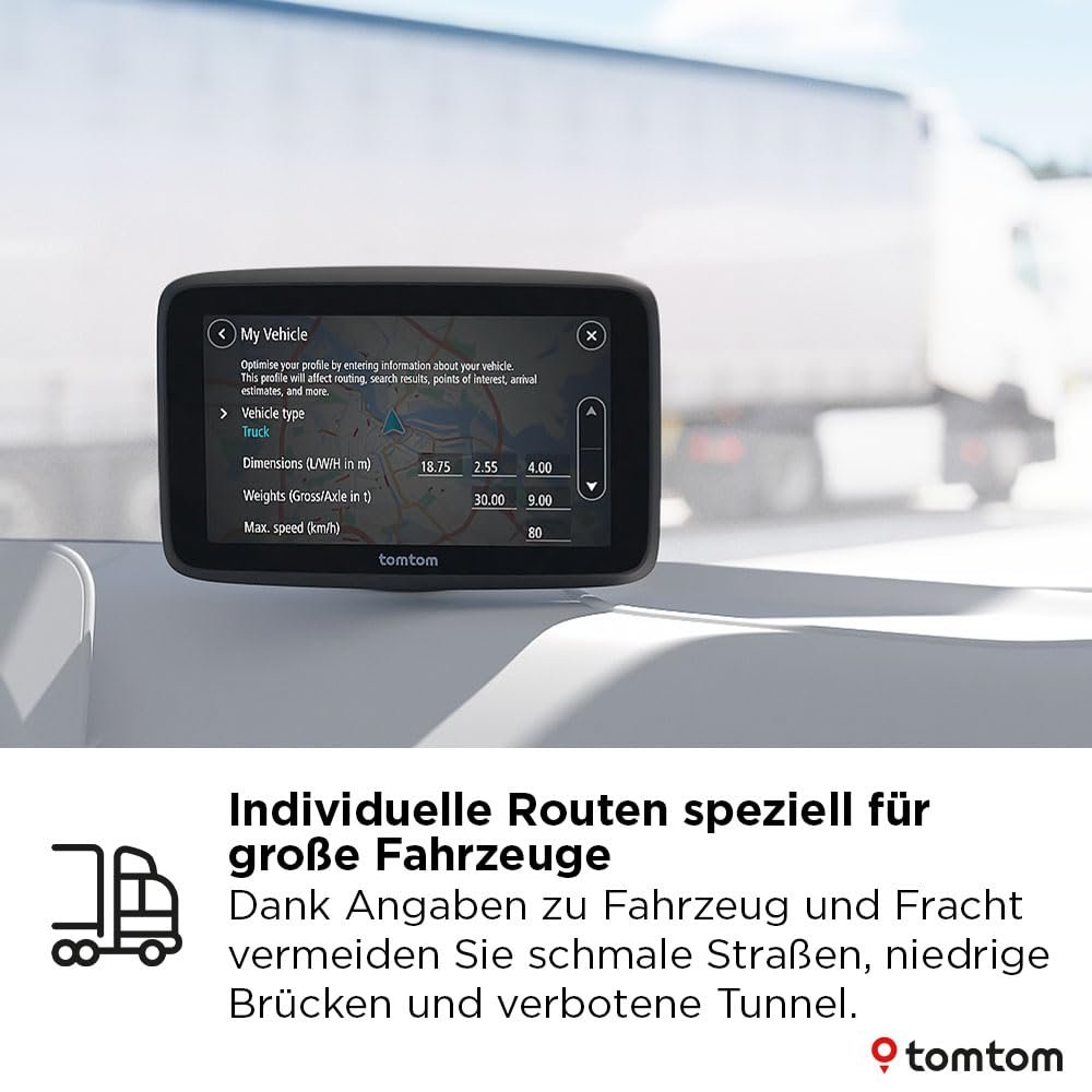 GPS Навигатор TomTom GO Professional 2-го поколения для грузовиков 6 дюймов сенсорный экран с картами Европы и информацией о трафике в реальном времени, фото №3