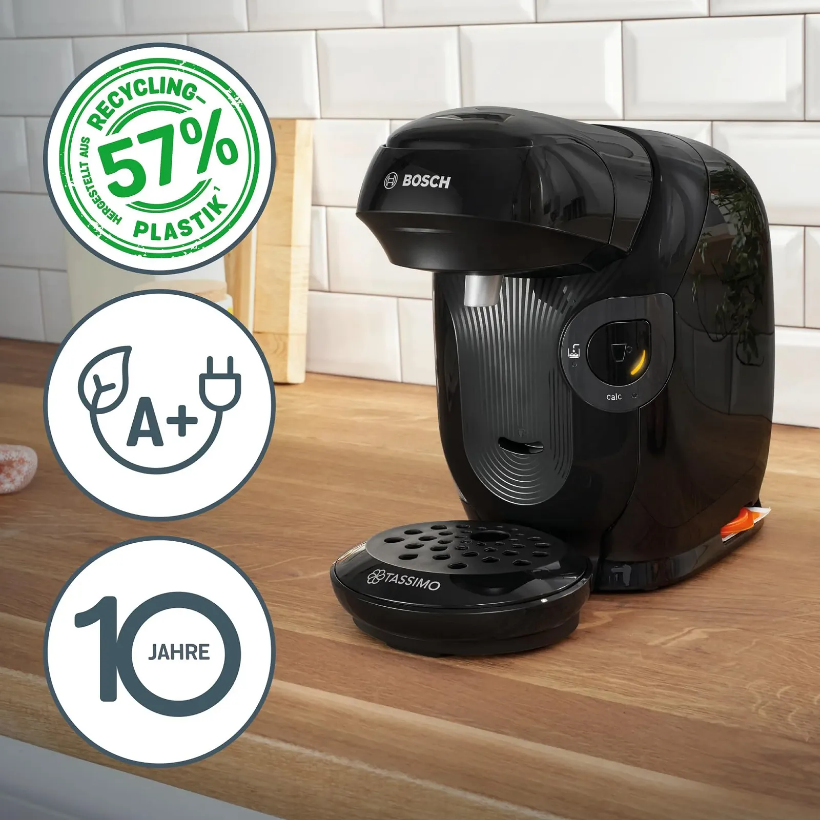 Капсульная кофемашина Bosch Tassimo Style Friendly TAS112E, более 70 напитков, подходит для всех чашек, полный автомат, экологичная, компактная, 1400 Вт, черная, фото №3 Капсульная кофемашина Bosch Tassimo Style Friendly TAS112E, более 70 напитков, подходит для всех чашек, полный автомат, экологичная, компактная, 1400 Вт, черная, фото №3