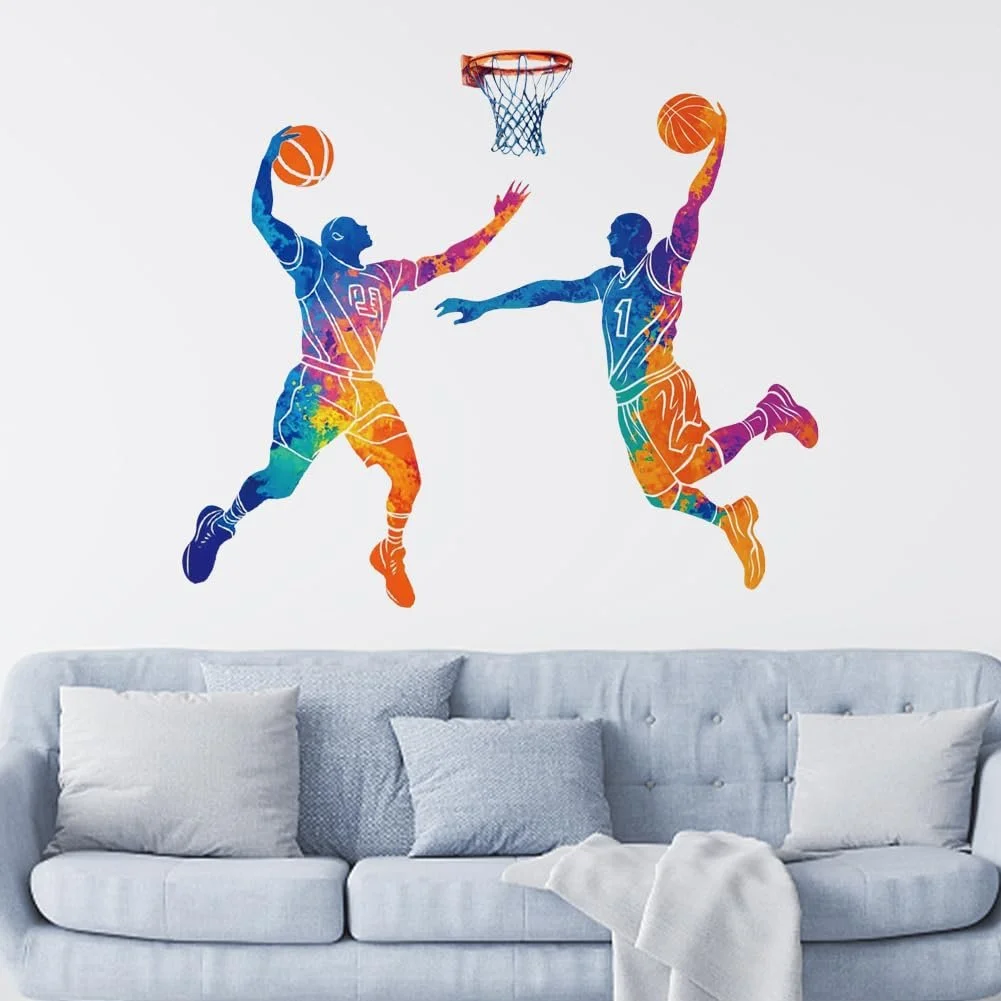 Наклейка на стіну SUPERDANT Basketball Player Watercolour, фото №4