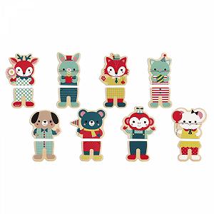 Игровой набор Janod Магнитные фигурки Животные 16 элементов J08015 Игровой набор Janod Магнитные фигурки Животные 16 элементов J08015