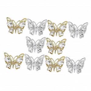 Набор для ногтей Бабочки PLAFOPE 3D Акриловые самоцветы 10 шт. - Фото 1