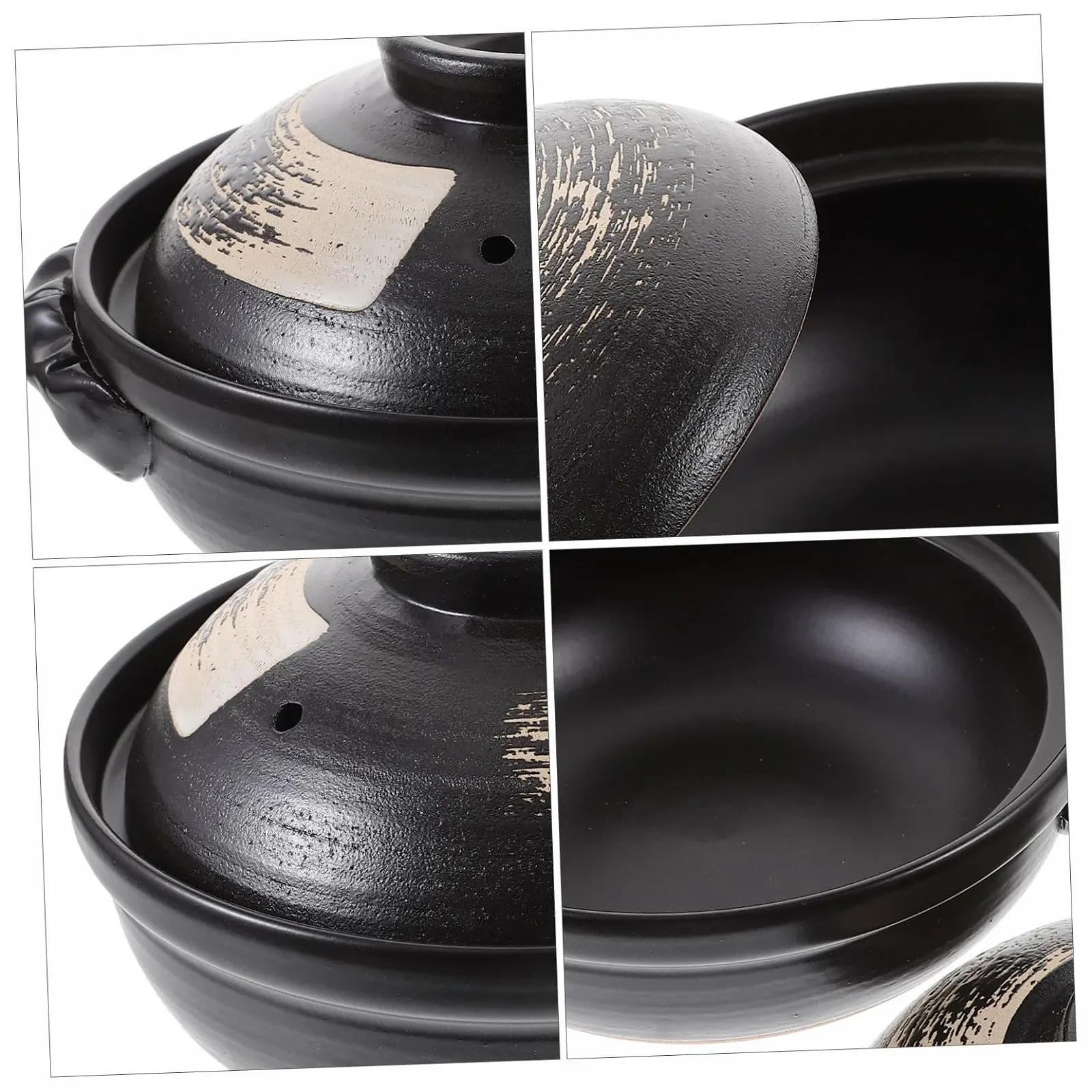 Керамическая кастрюля для супа NOLITOY 900 мл с глазурованной поверхностью, фото №5