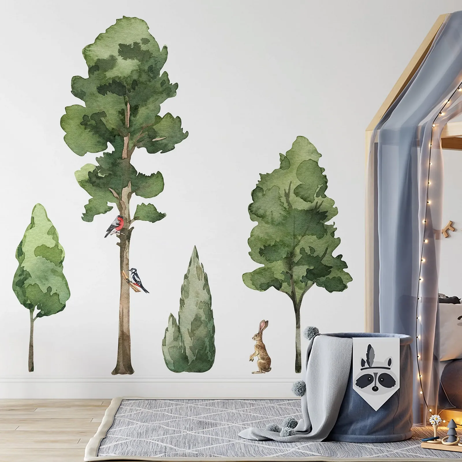 Наклейка на стіну DRZEWA_2 Giant Deciduous Trees Forest Animals XXL, фото №6