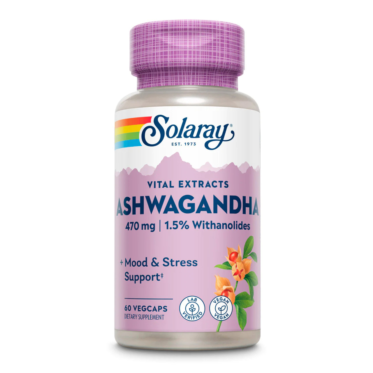 Ashwaganda Root Extract 470mg 60vcaps, фото №1